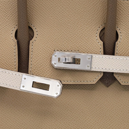 バーキン25　トリコロール　ヴォーエプソン　トレンチ　クレ　エトゥープ　SS　K刻印