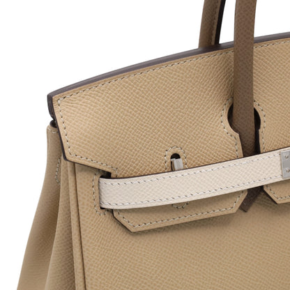 バーキン25　トリコロール　ヴォーエプソン　トレンチ　クレ　エトゥープ　SS　K刻印