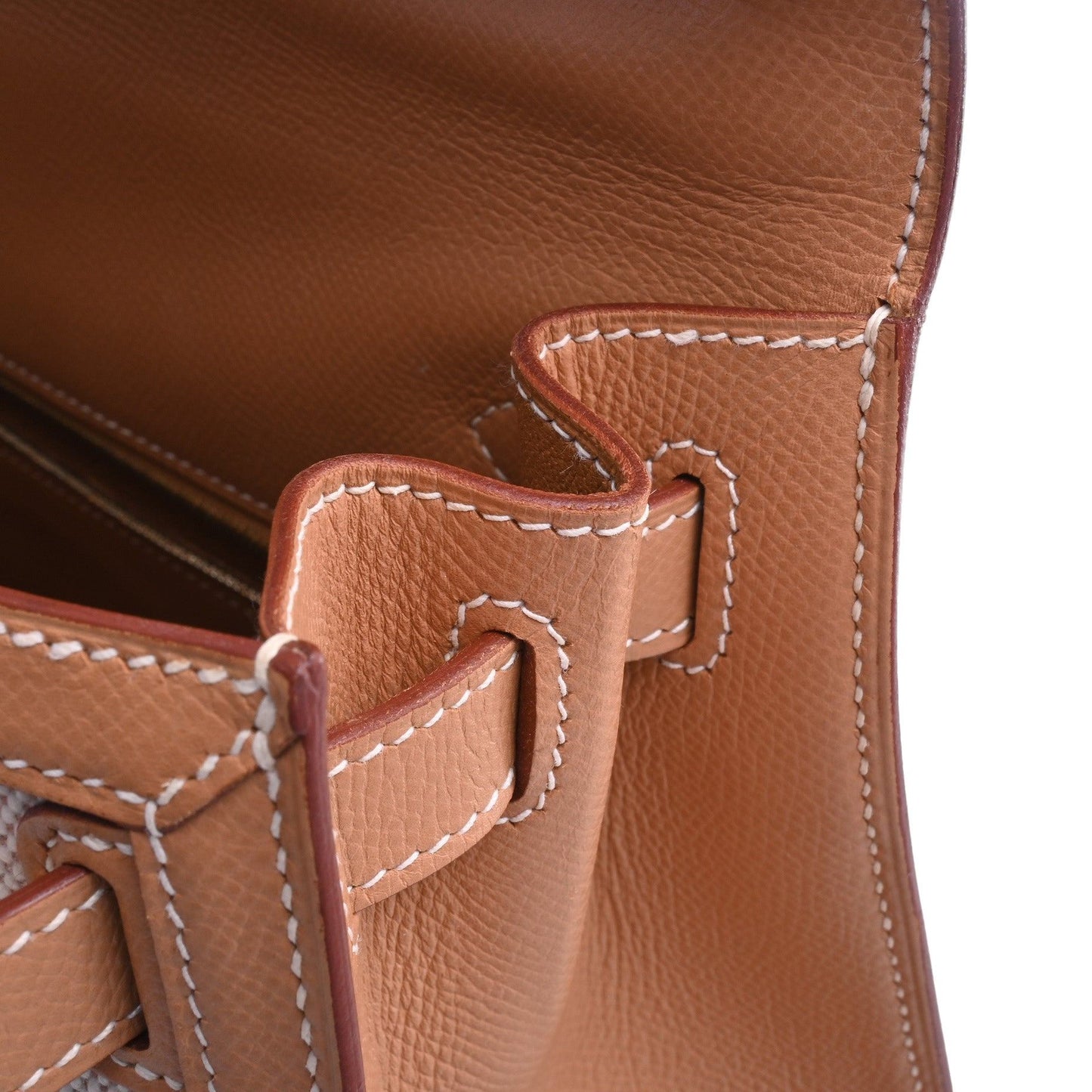 Kelly 28 Kushbell Toile Ash Gold GP □F engraved