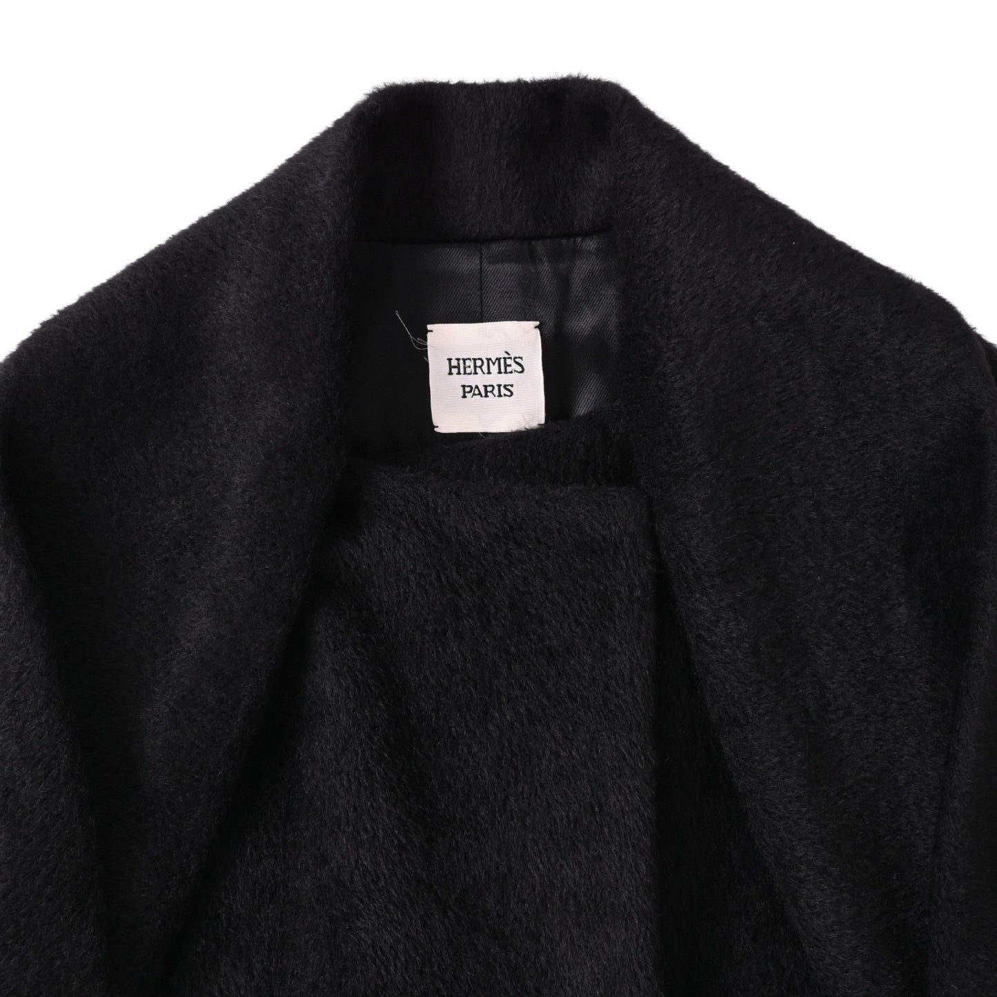 コート　アルパカ混　ラム　ブラック　34