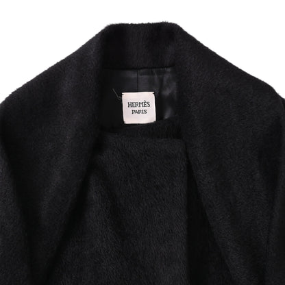 コート　アルパカ混　ラム　ブラック　34