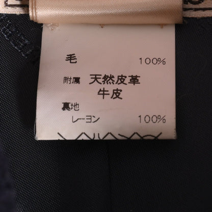 ダッフルコート　ウール　ネイビー　44