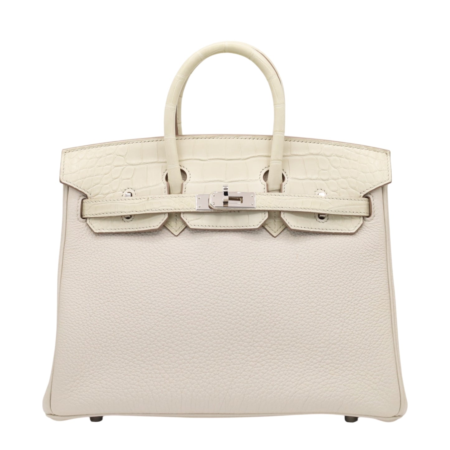Birkin 25 Touch Alligator Matte Togo Beton SS W Engraved