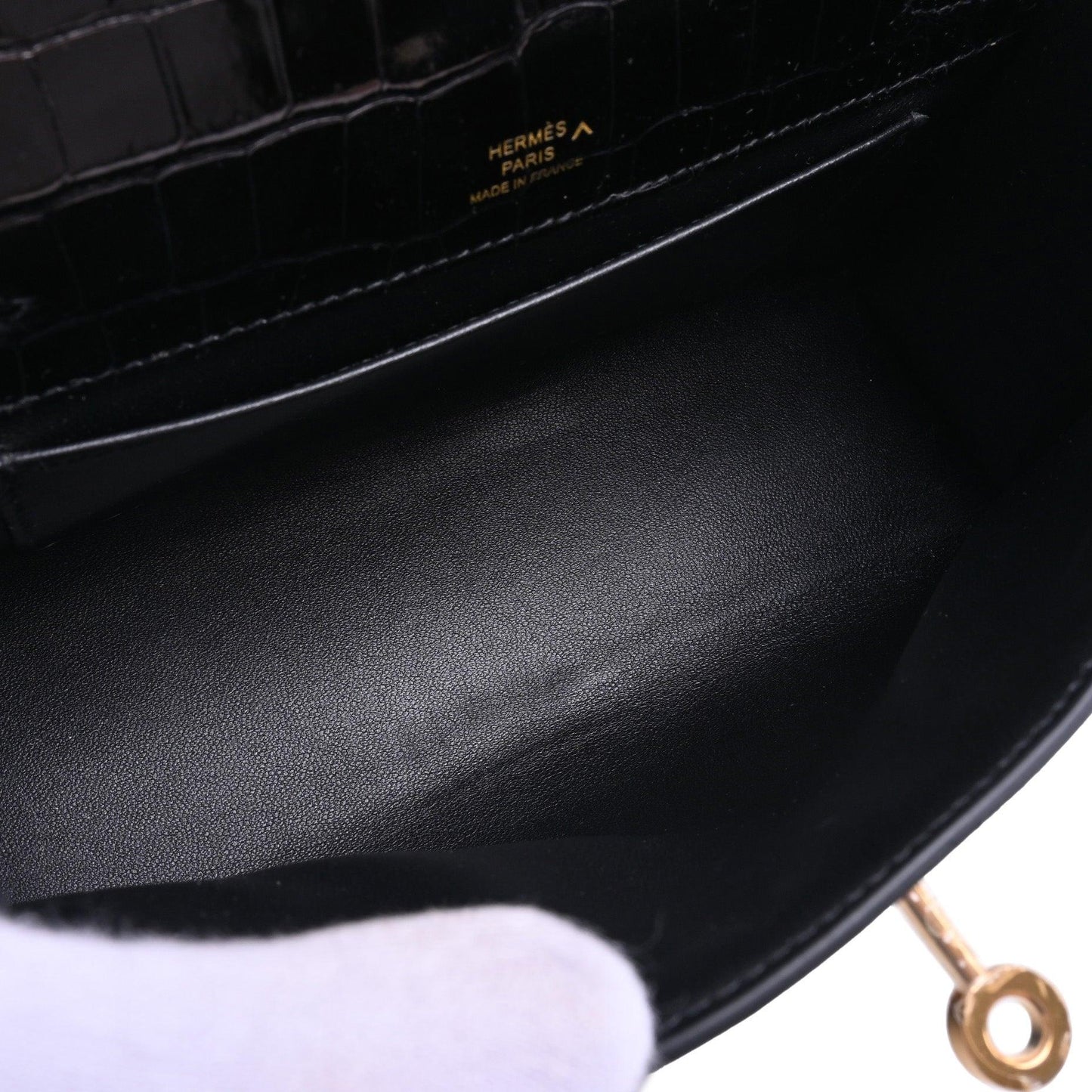 Pochette Kelly Polosus Black GP B engraved