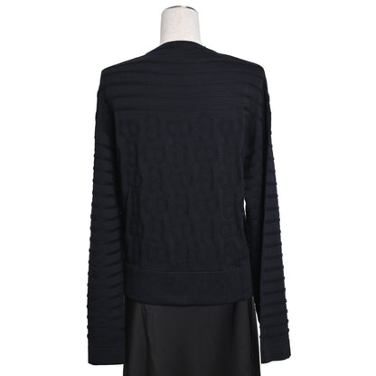 ニットカットソー　シェーヌダンクル　シルク　ブラック　36