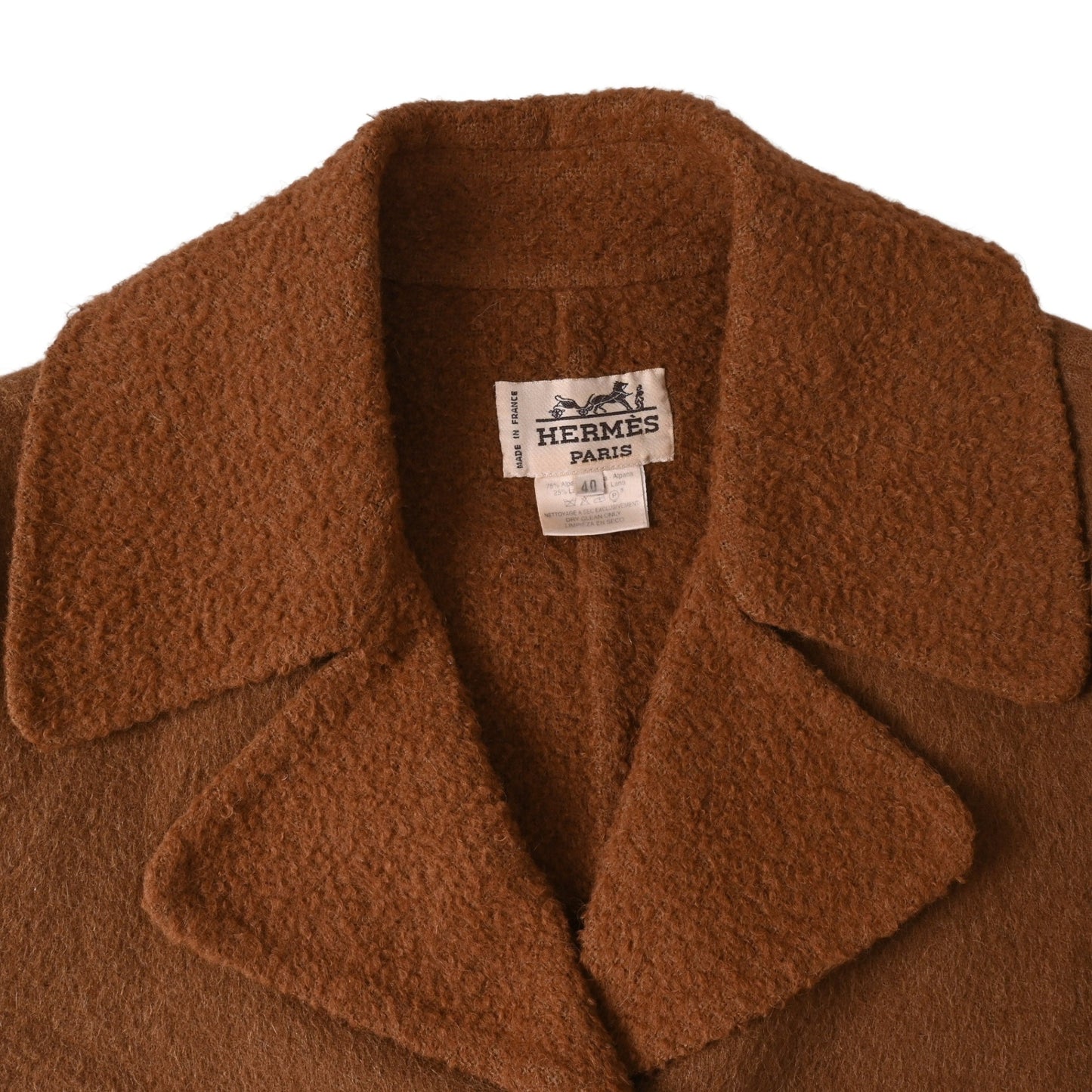 チェスターコート　アルパカ混　ブラウン　40