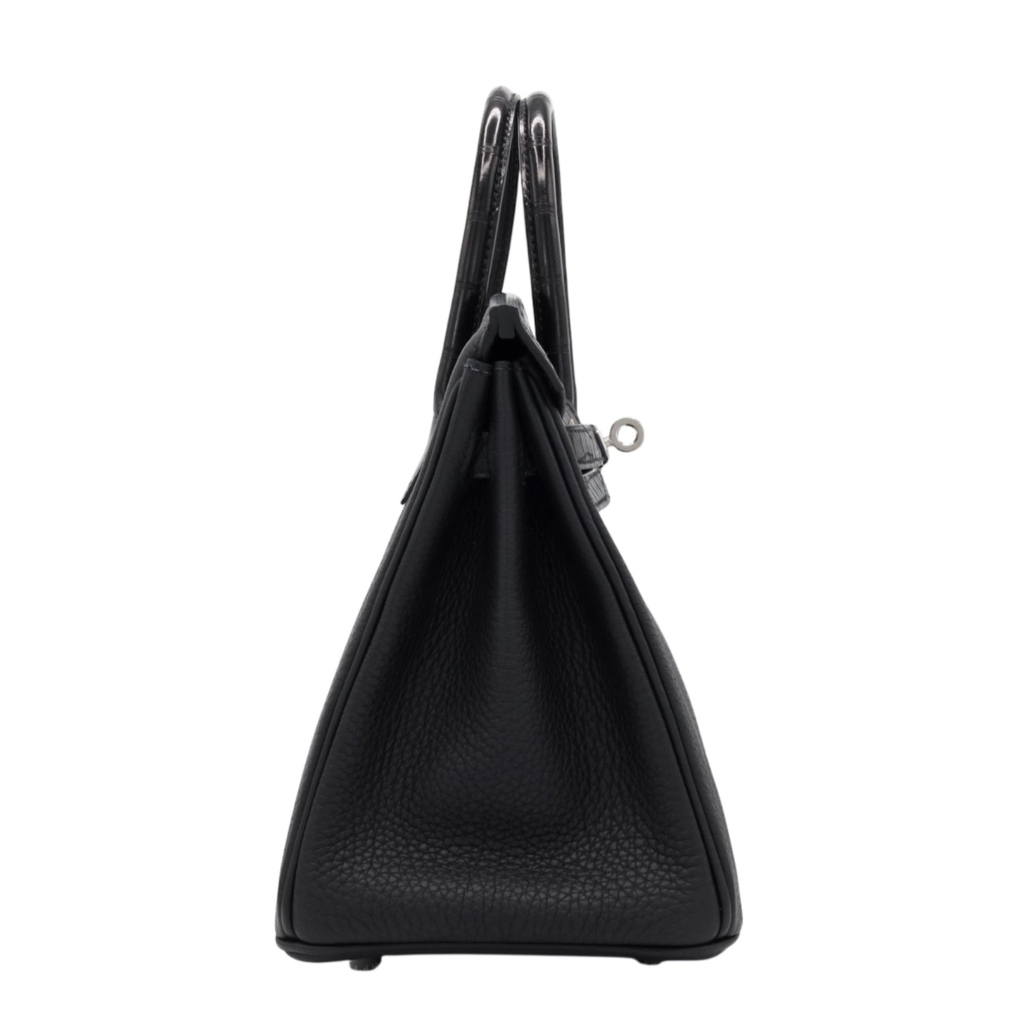 Birkin 25 Touch Alligator Togo Black SS UStamp