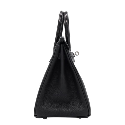 Birkin 25 Touch Alligator Togo Black SS UStamp