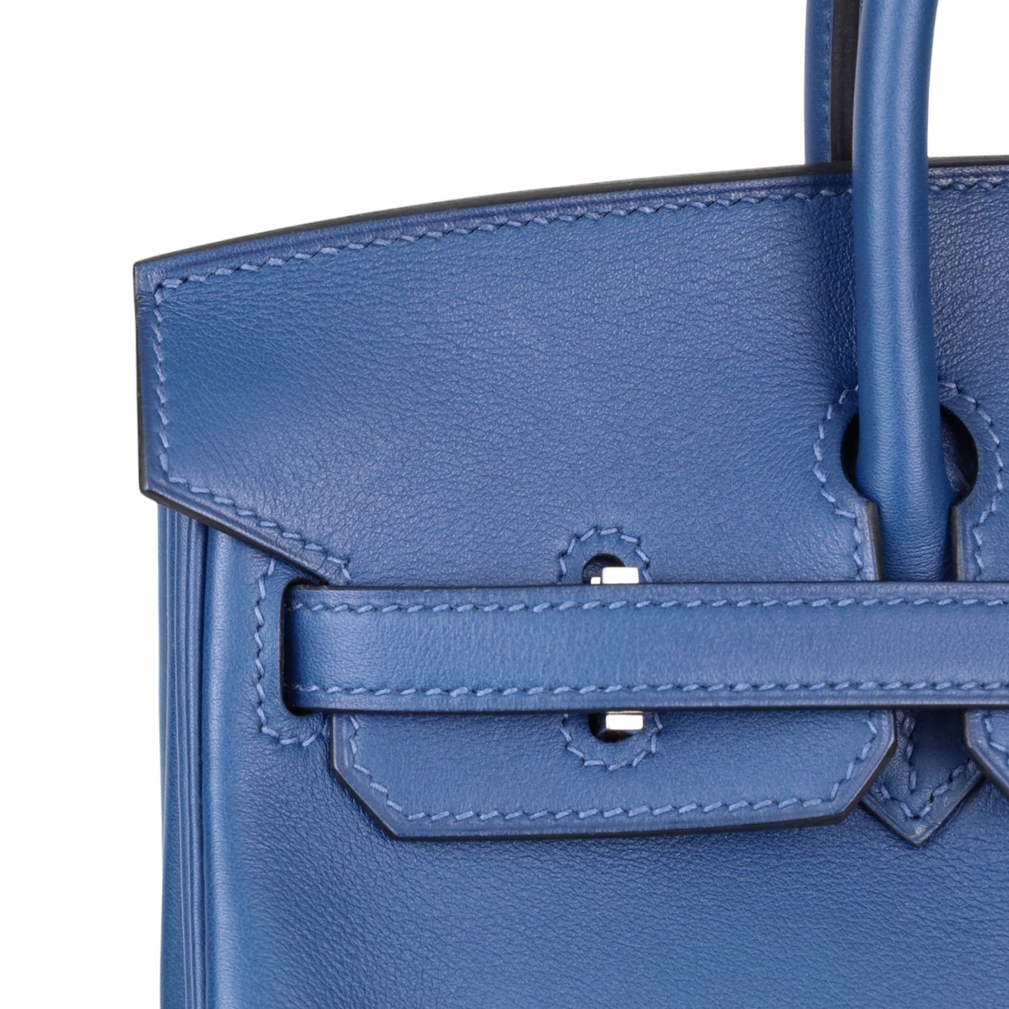 Birkin 25 Voor Swift Deep Blue SS Y engraved