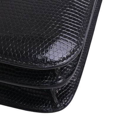 コンスタンスミニ　リザード　ブラック　ルテニウム金具　□I刻印