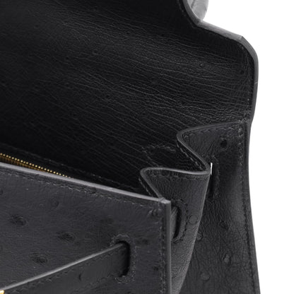 Kelly 25 鸵鸟黑 GP K 印章