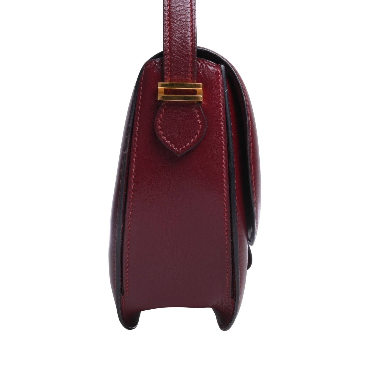 ヴィンテージショルダーバッグ　ボックスカーフ　ルージュアッシュ　GP　〇O刻印