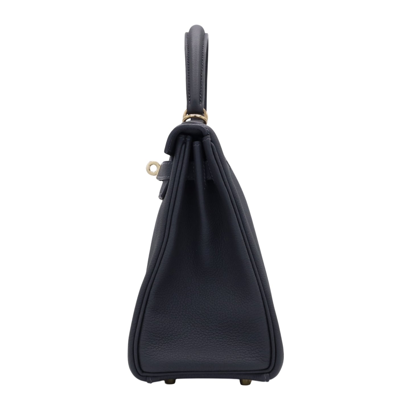 Kelly 25 Togo Ardoise Champagne Gold W engraved