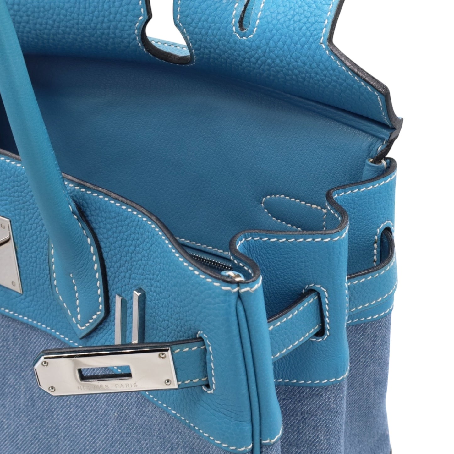 Birkin 30 Toile Jean Togo 蓝色牛仔裤 SS □F刻印