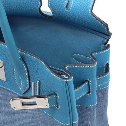 Birkin 30 Toile Jean Togo 蓝色牛仔裤 SS □F刻印
