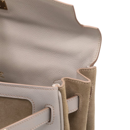 Kelly 32 Voever Color Grizzly Pearl Gray Champagne Gold Hardware □Q Stamp