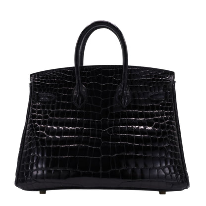 Birkin 25 Porosus Black GP ZStamp