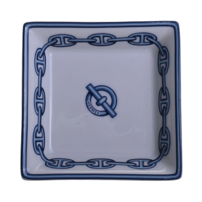シェーヌダンクルブルー　スクエアープレート　ブルー