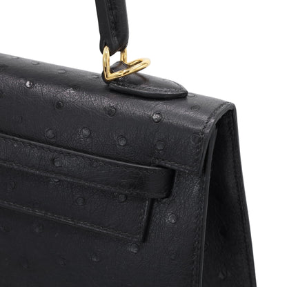 Kelly 25 鸵鸟黑 GP K 印章