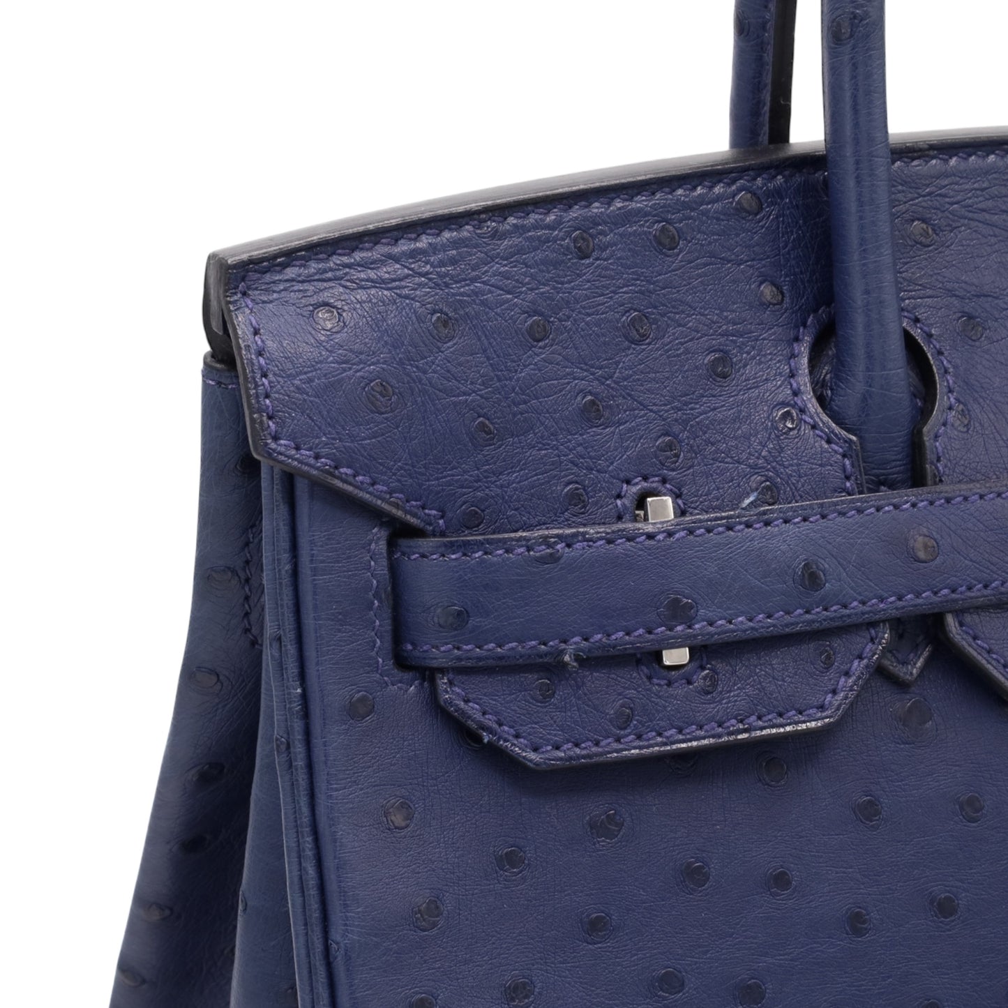 バーキン30　オーストリッチ　ブルーアイリス　SS　T刻印