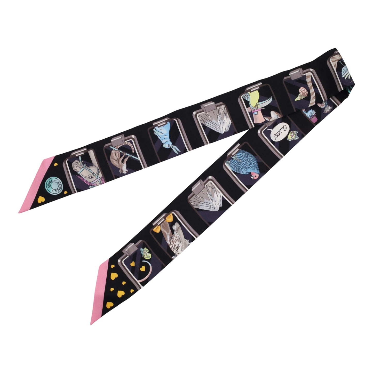 ツイリー　エルメス・ストーリー　シルク　ブラック