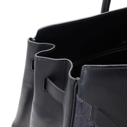 Shadow Birkin 35 Vaux Barenia 牛仔布黑色 SS □N 印章