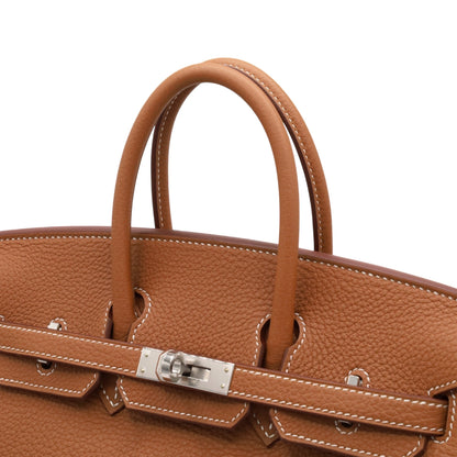 Birkin 25 Togo Gold SS KStamp