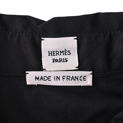 シャツワンピース　コットン　ブラック　42