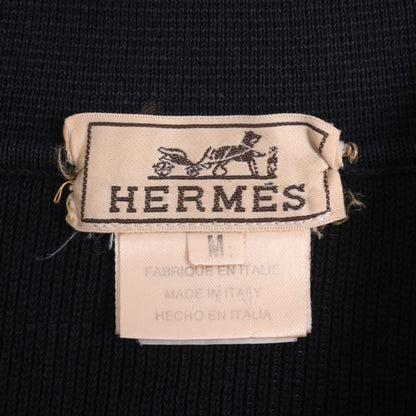 Half zip cut and sew cotton navy M