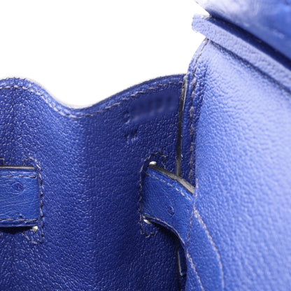 バーキン30　オーストリッチ　ブルーアイリス　SS　C刻印