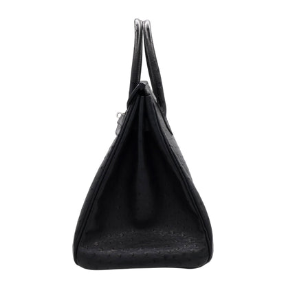 Birkin 35 Ostrich Black SS □JStamp