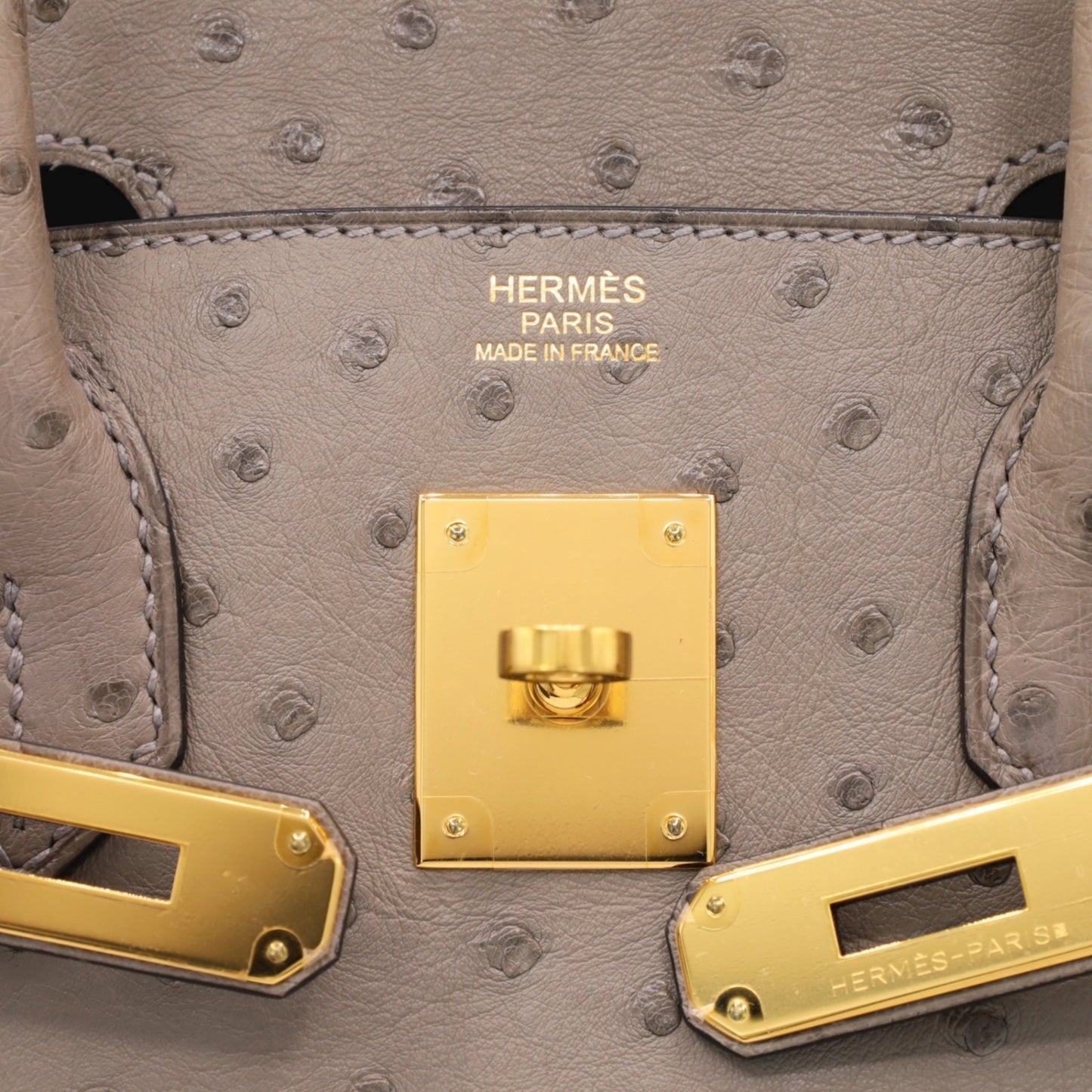 バーキン30　オーストリッチ　ムース　GP　□R刻印