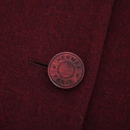 ロングジレ　カシミヤ　ボルドー　34