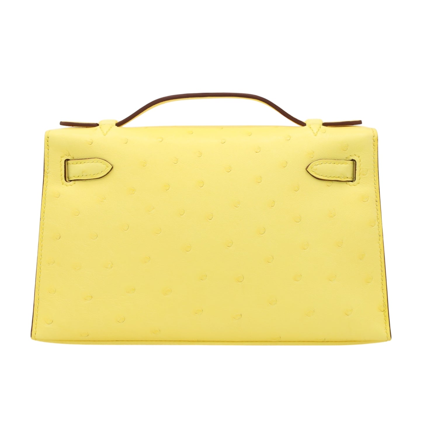 ポシェットケリー　オーストリッチ　ジョーヌシトロン　SS　K刻印