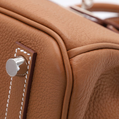 Birkin 25 Togo Gold SS K stamp