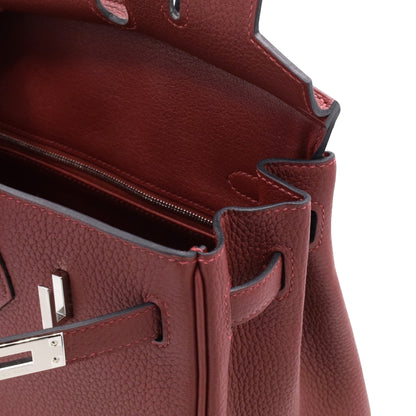 Birkin 25 Togo Rouge Ash SS K stamp