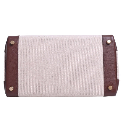 Birkin 30 Kushbell Toile Ash Brown GP □H engraved