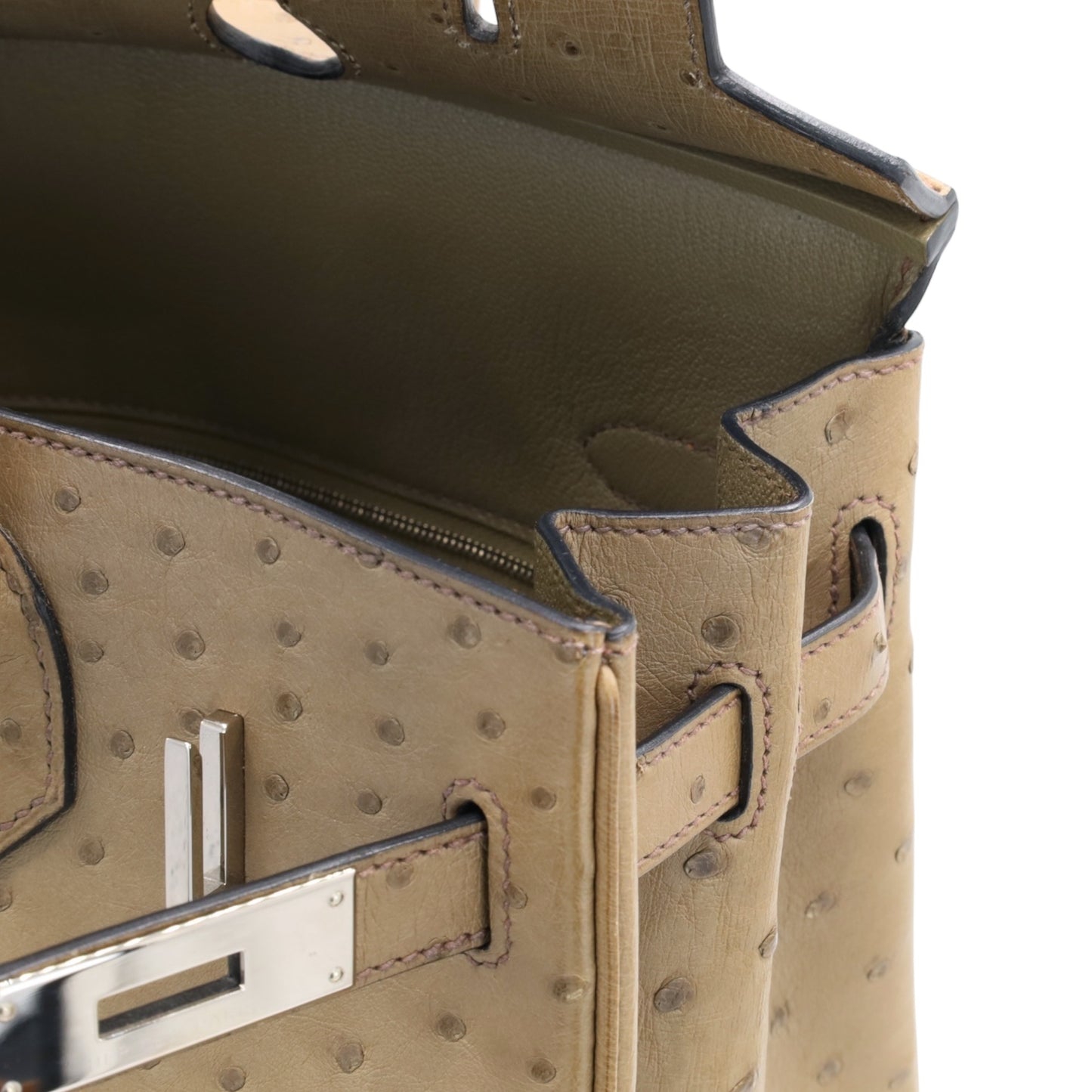 バーキン30　オーストリッチ　ムース　SS　T刻印