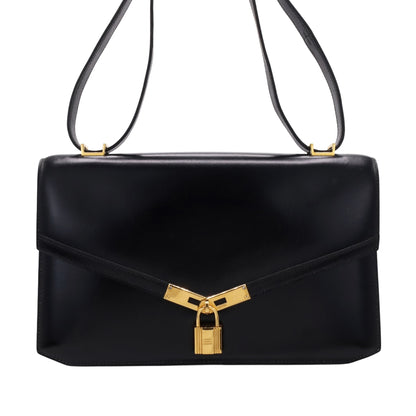 カデナロック　ショルダーバッグ　ボックスカーフ　ブラック　GP　〇K刻印