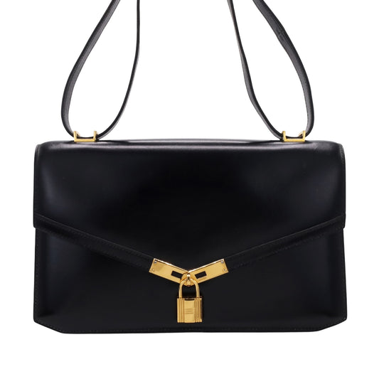 カデナロック　ショルダーバッグ　ボックスカーフ　ブラック　GP　〇K刻印