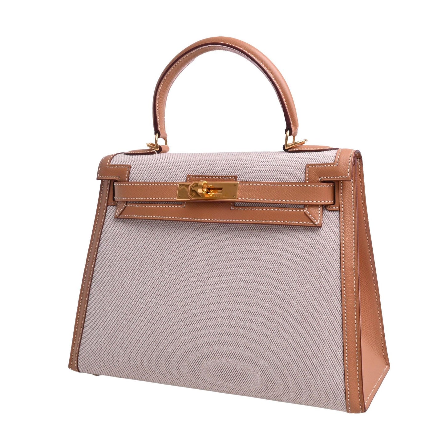 Kelly 28 Kushbell Toile Ash Gold GP □F engraved