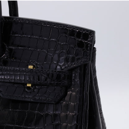Birkin 25 Porosus Black GP ZStamp
