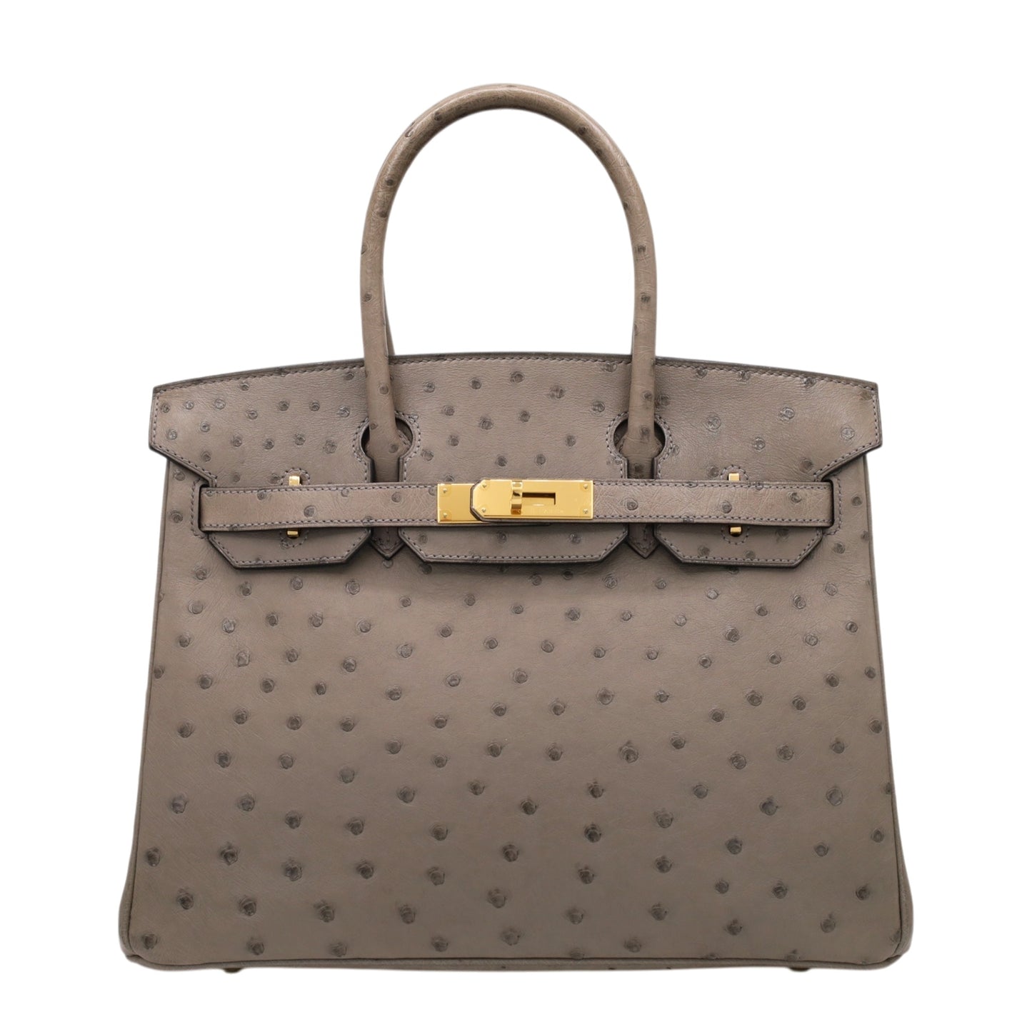 バーキン30　オーストリッチ　ムース　GP　□R刻印