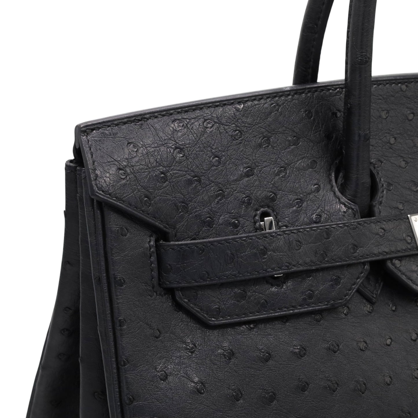 Birkin 35 Ostrich Black SS □JStamp