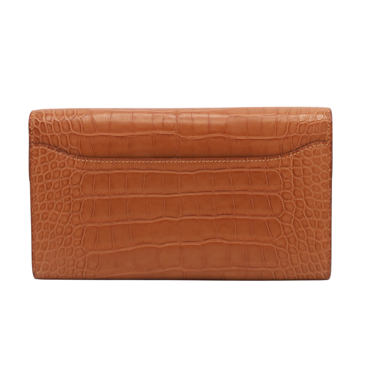 Constance Long to Go Alligator Matte Gold GP BStamp