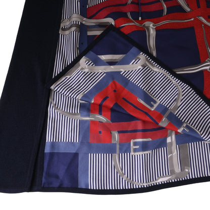 Knitted skirt, silk blend, navy, 40