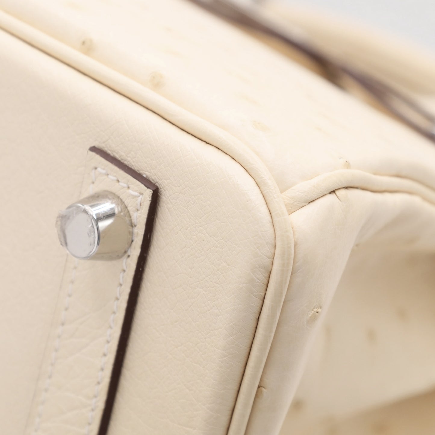 バーキン25　オーストリッチ　ナタ　SS　U刻印