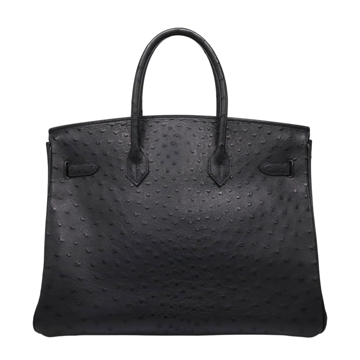 Birkin 35 Ostrich Black SS □JStamp