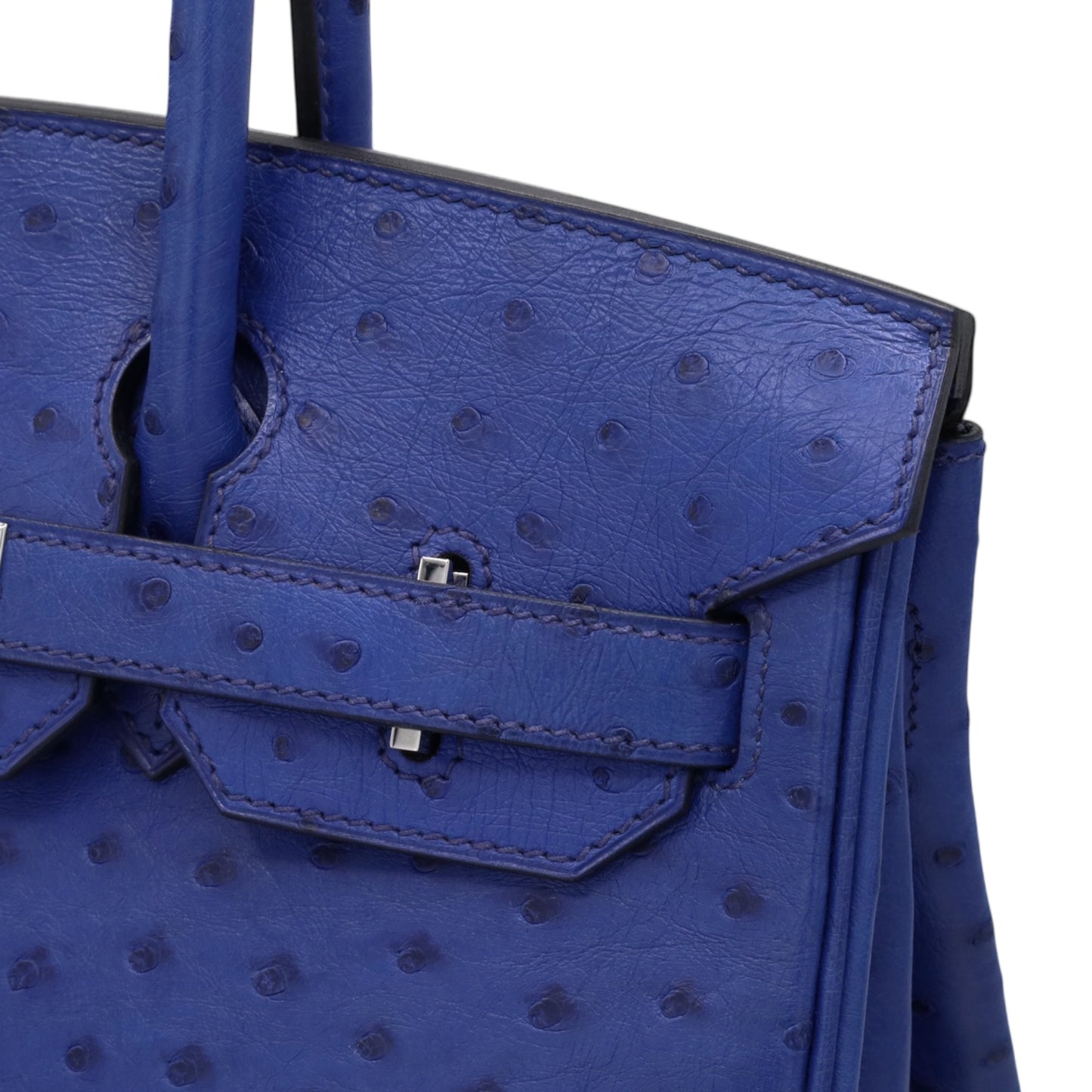 バーキン30　オーストリッチ　ブルーアイリス　SS　C刻印