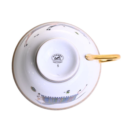 シュバルドリアン　NO.6　ティーカップ＆ソーサ―　ペア　マルチカラー